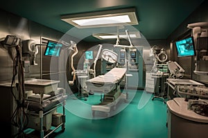 sterile operating room setup for ureteroscopy photo