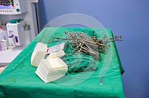 Sterile surgical material recently opened