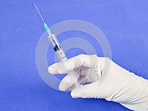 Sterile syringe with needle