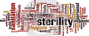 Sterility word cloud