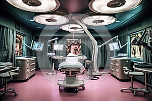 sterilized operating room ready for thymectomy procedure