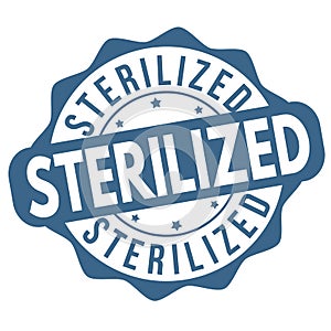 Sterilized sign or stamp