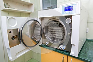 The Sterilizer autoclave medical equipment.