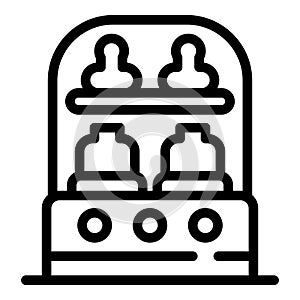 Sterilizing bottle machine icon, outline style