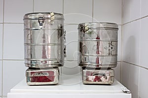 Sterilizing containers photo