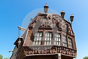 Stern of the old sailing ship