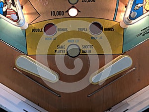 Stern Pinball machine playfield flippers detail