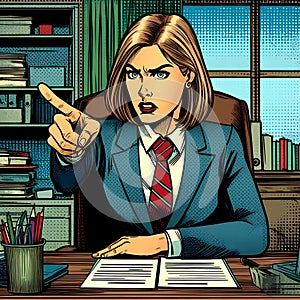 stern and strict manager