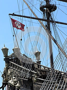 Stern of the turkish galleon
