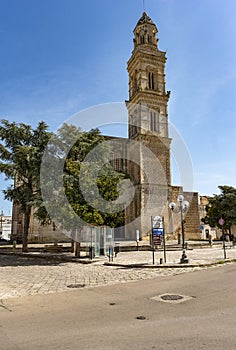 Sterniatia, Messapian city. Salento, Puglia Italy, view of alleys and buildings. September morning