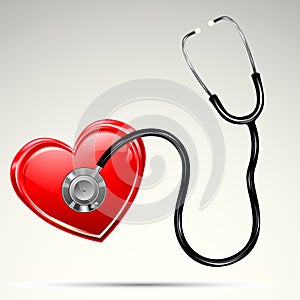 Stethescope on Heart photo