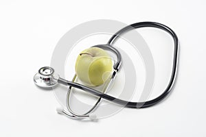 Stethoscope and apple photo