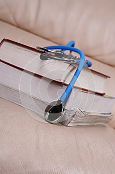 Stethoscope on books