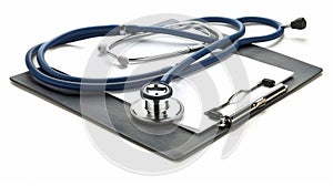 A stethoscope on clipboard.AI generated image