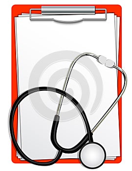 Stethoscope with clipboard