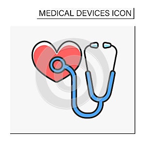 Stethoscope color icon