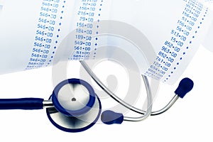 Stethoscope and computer strips