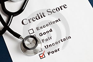 Stethoscope and Credit Report