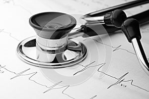 Stethoscope and EKG