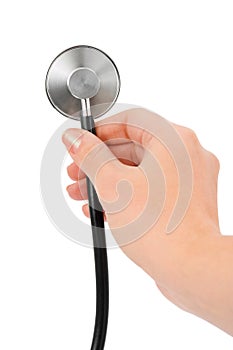 Stethoscope in hand