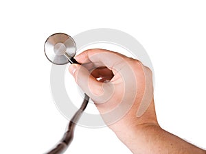 Stethoscope in hand