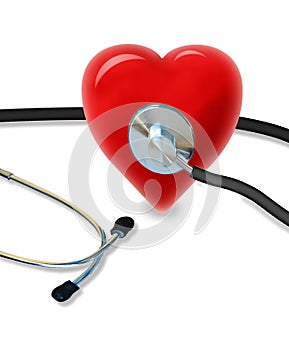 Stethoscope and heart