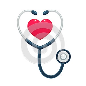 Stethoscope with heart