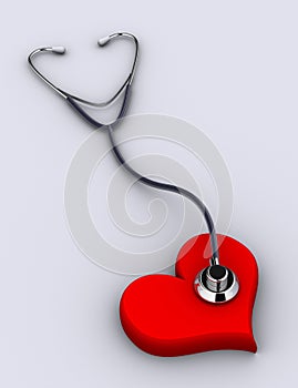 Stethoscope and heart