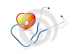 stethoscope and heart