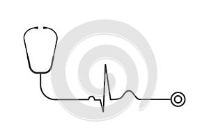 Stetoscopio ingannare il cuore valutare su bianco. cardiologia. salutare cuore 