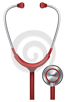 Stethoscope icon. Realistic medical tool. Doctor symbol