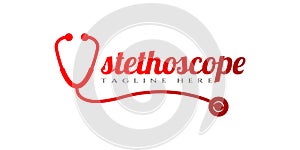 Stethoscope icon template, creative vector logo design, illustration element