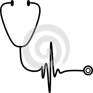 Stethoscope icon in trendy flat style. Stethoscope icon page symbol for your web site design Stethoscope icon logo, app, U