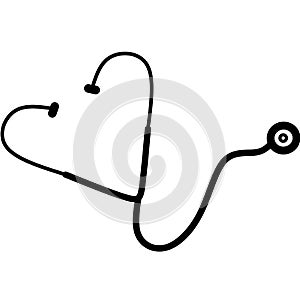 Stethoscope icon in trendy flat style. Stethoscope icon page symbol for your web site design Stethoscope icon logo, app, U