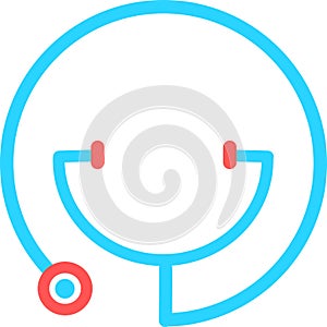 Stethoscope icon in trendy flat style. Stethoscope icon page symbol for your web site design Stethoscope icon logo, app, UI. Steth