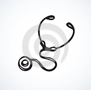 Stethoscope icon. Vector drawing photo