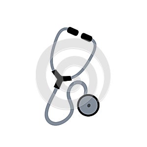 Stethoscope icon, vector illustration isolated on white background.