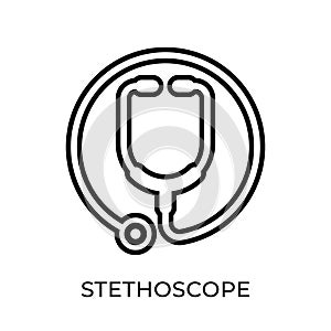 Stethoscope icon vector illustration. Medical Stethoscope vector illustration template isolated on white background. Stethoscope