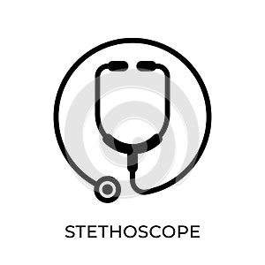 Stethoscope icon vector illustration. Medical Stethoscope vector illustration template isolated on white background. Stethoscope