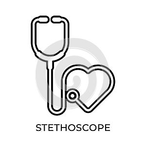 Stethoscope icon vector illustration. Medical Stethoscope vector illustration template isolated on white background. Stethoscope