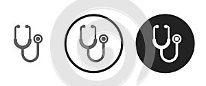 Stethoscope Icon . web icon set . icons collection. Simple illustration.