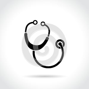 Stethoscope icon on white background