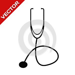 Stethoscope icon on white background