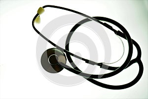 Stethoscope instrument for listening to the body. Used by medics and doctors.