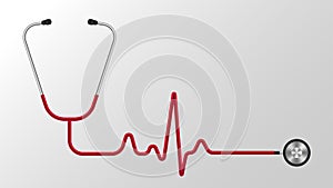 Stethoscope isolated pulse concept