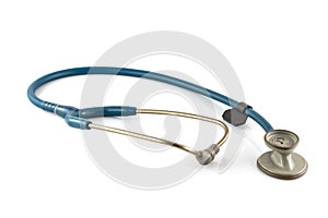 Medical stethoscope is isolated photo