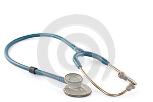 Medical stethoscope is isolated photo