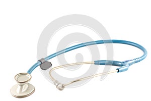 Medical equipment stethoscope isolated photo
