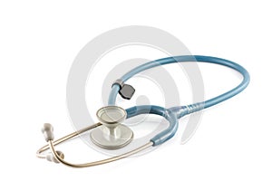 Medical equipment stethoscope isolated photo