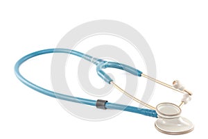 Medical equipment stethoscope isolated photo